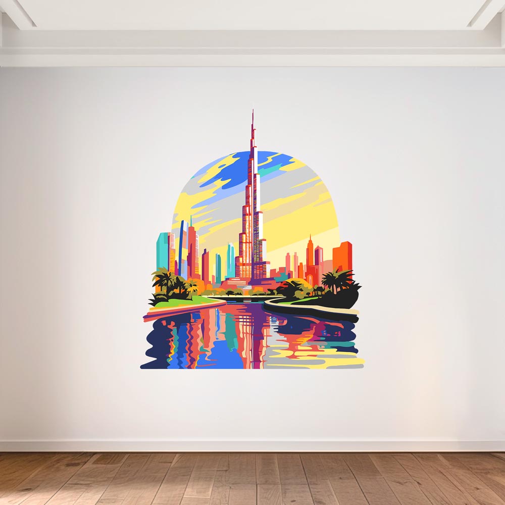 Glowing Burj Khalifa - Murals by Numbers Kit