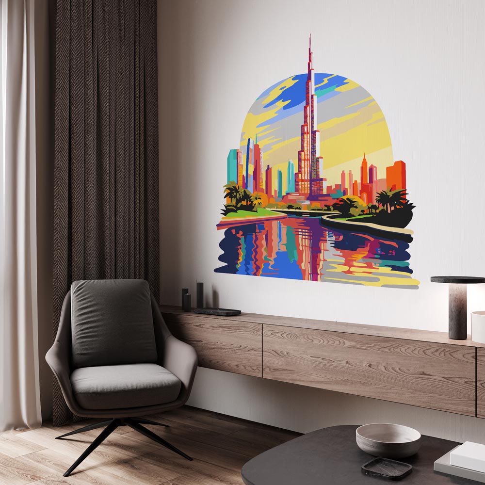 Glowing Burj Khalifa - Murals by Numbers Kit