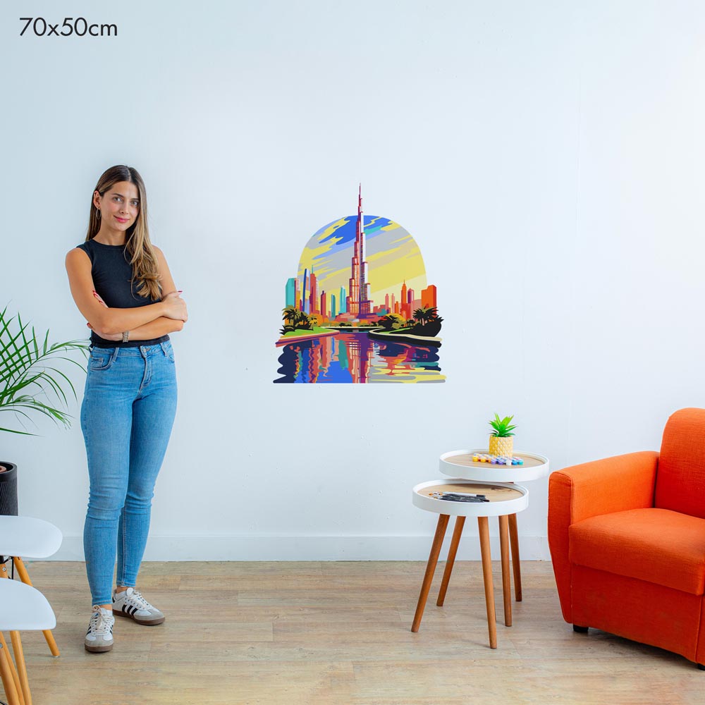 Glowing Burj Khalifa - Murals by Numbers Kit