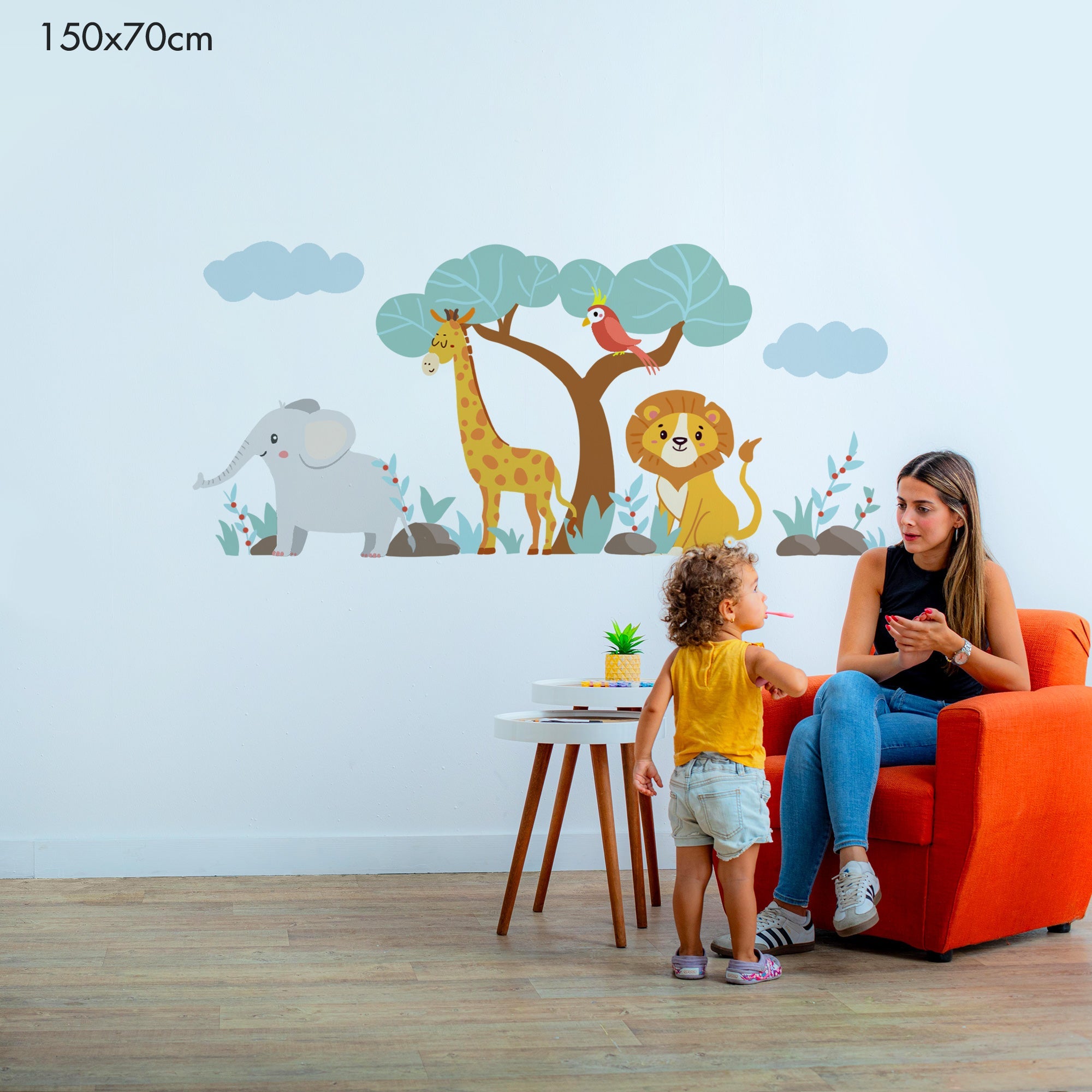 Safari Friends Jungle Adventure - Murals by Numbers Kit