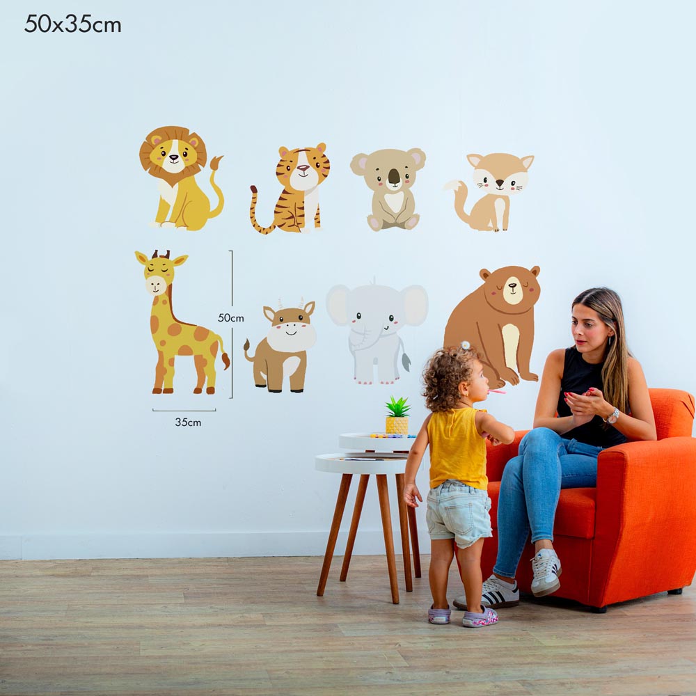 Wild Animal Friends Set - Murals by Numbers Kit