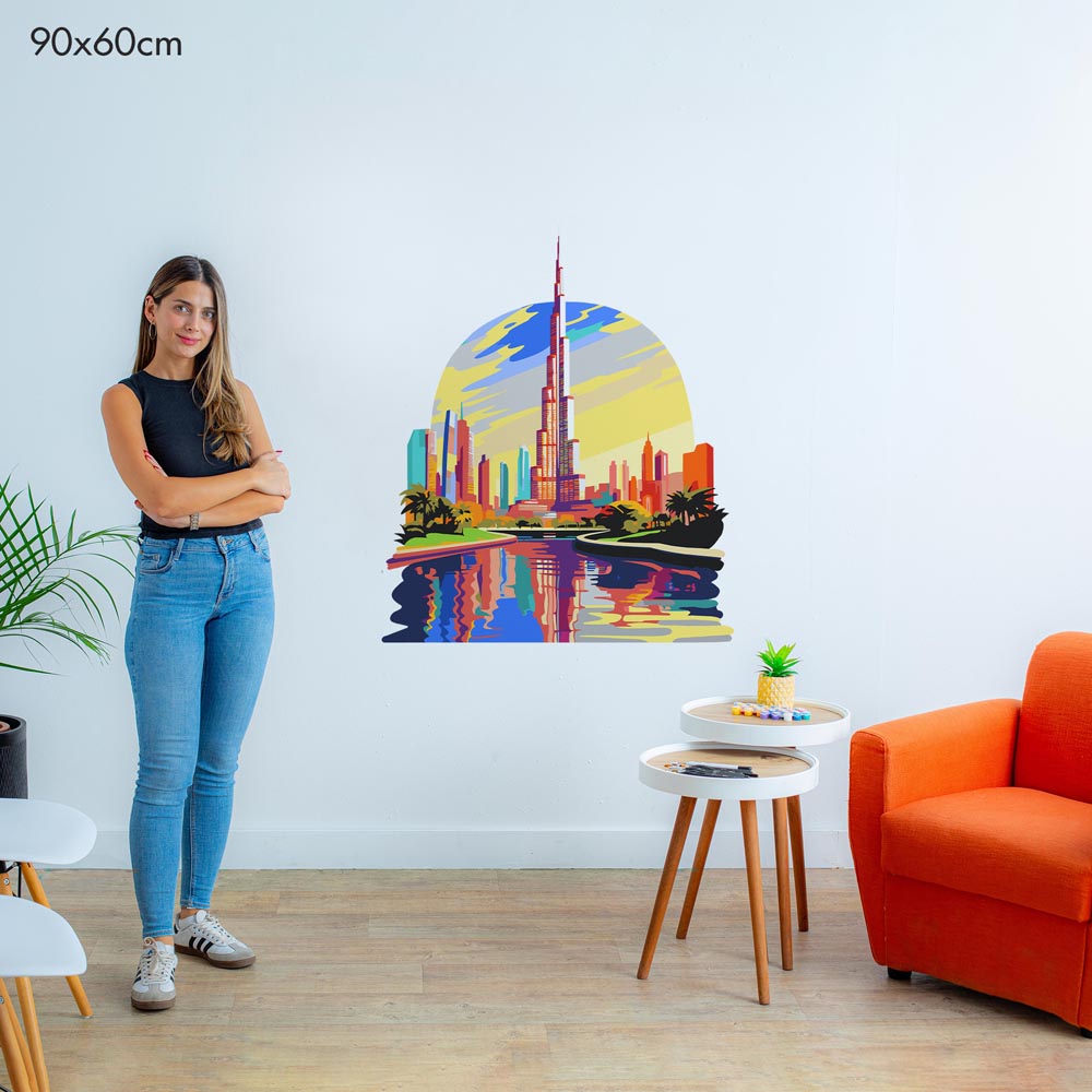 Glowing Burj Khalifa - Murals by Numbers Kit
