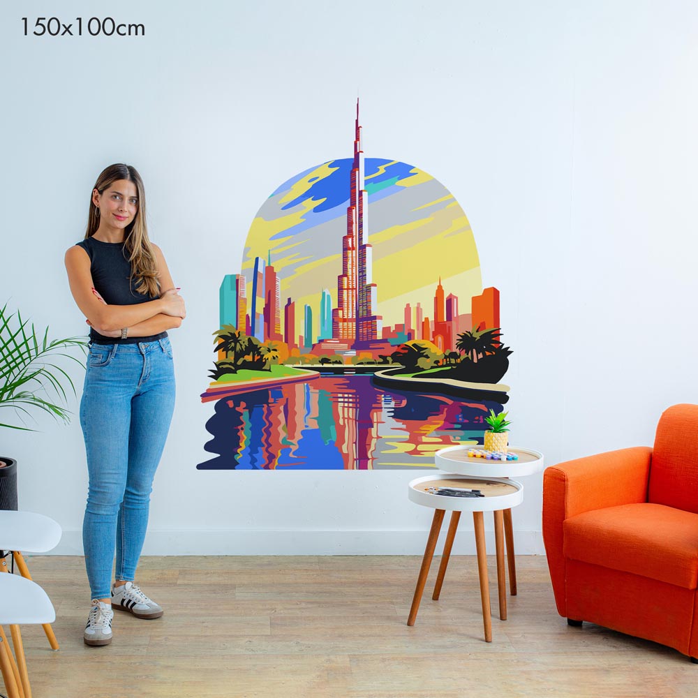 Glowing Burj Khalifa - Murals by Numbers Kit