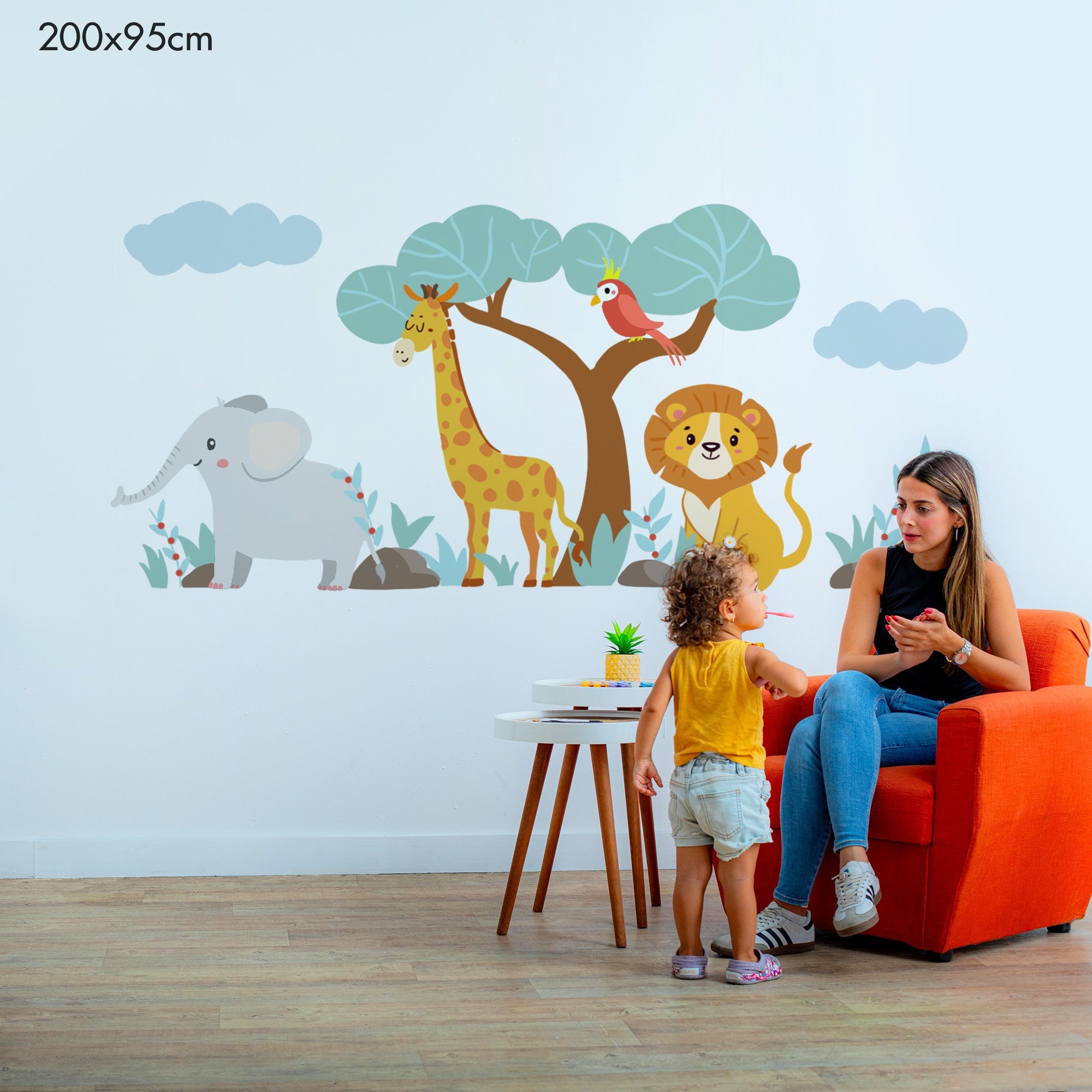 Safari Friends Jungle Adventure - Murals by Numbers Kit