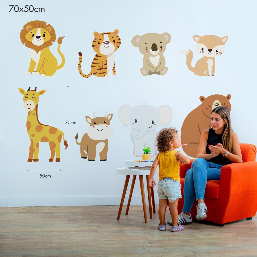 Wild Animal Friends Set - Murals by Numbers Kit