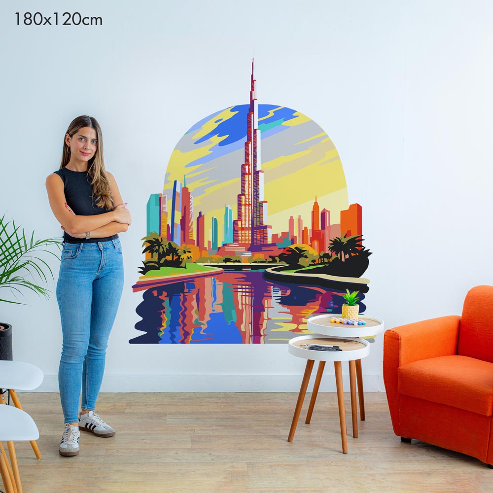 Glowing Burj Khalifa - Murals by Numbers Kit