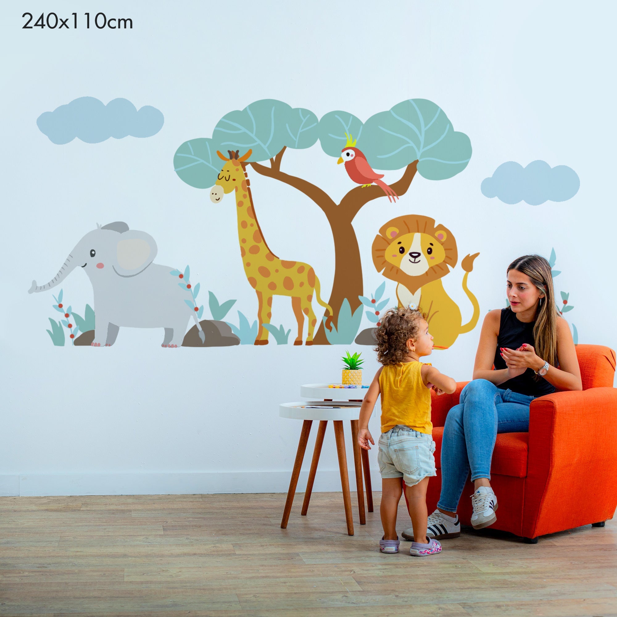 Safari Friends Jungle Adventure - Murals by Numbers Kit