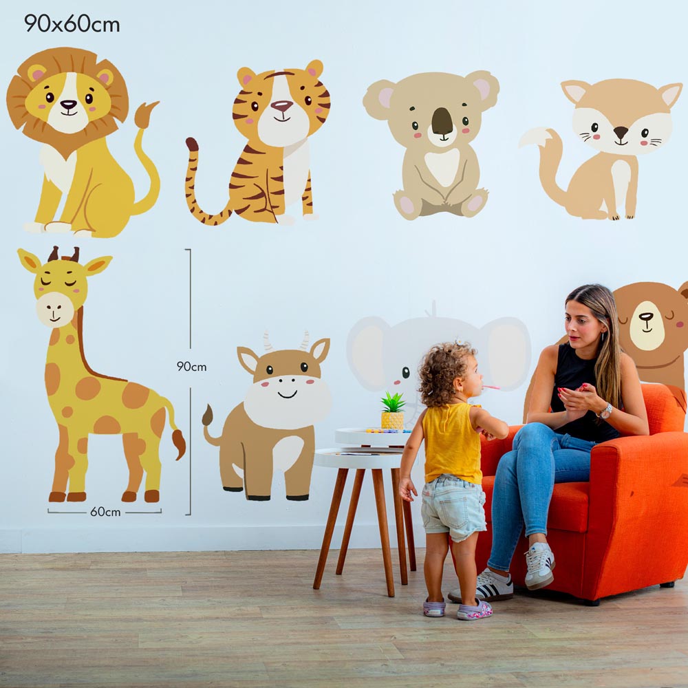Wild Animal Friends Set - Murals by Numbers Kit