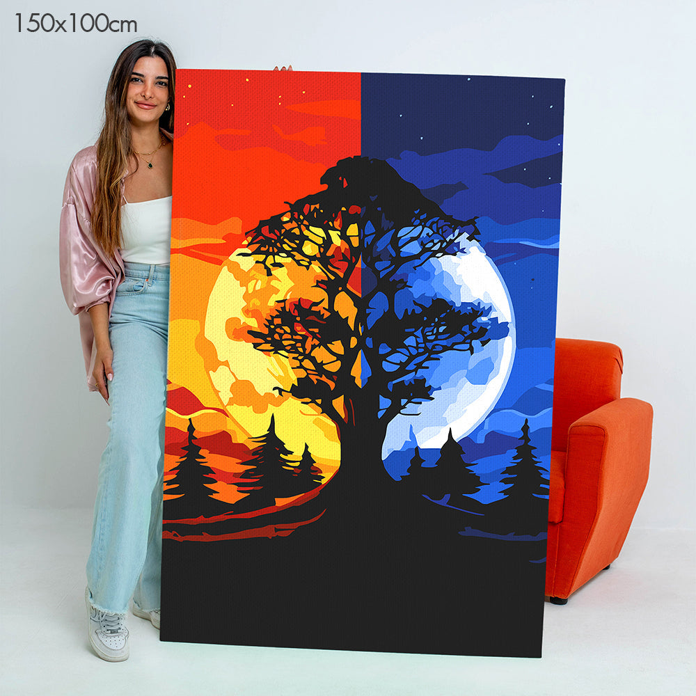 Day and Night Harmony - Paint By Numbers Kit