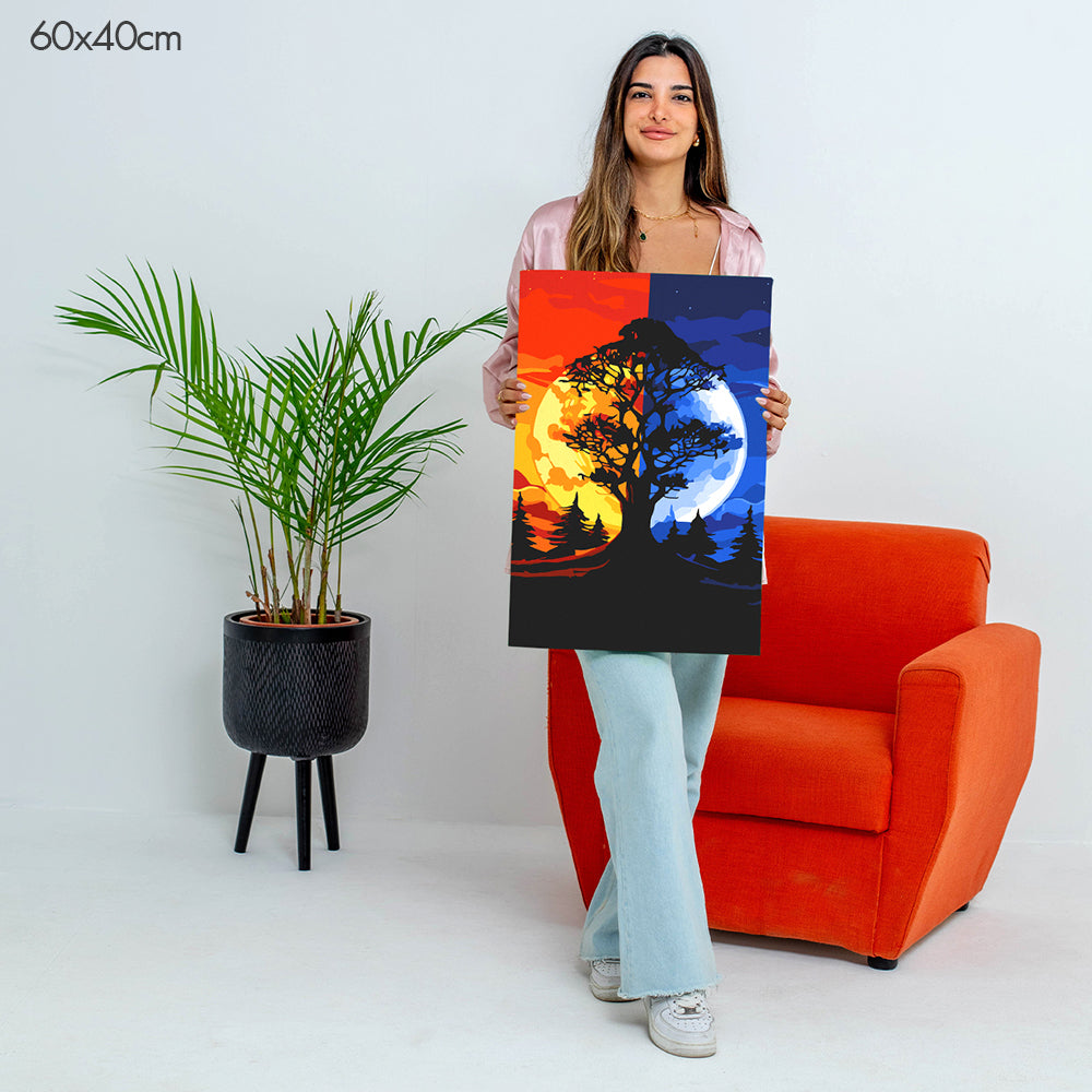 Day and Night Harmony - Paint By Numbers Kit
