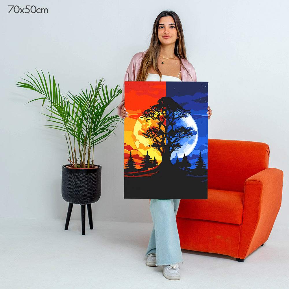 Day and Night Harmony - Paint By Numbers Kit