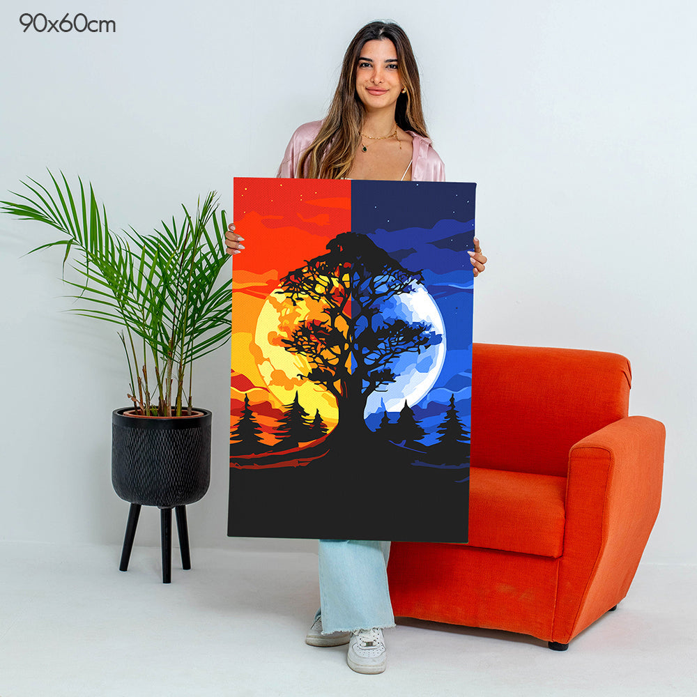 Day and Night Harmony - Paint By Numbers Kit