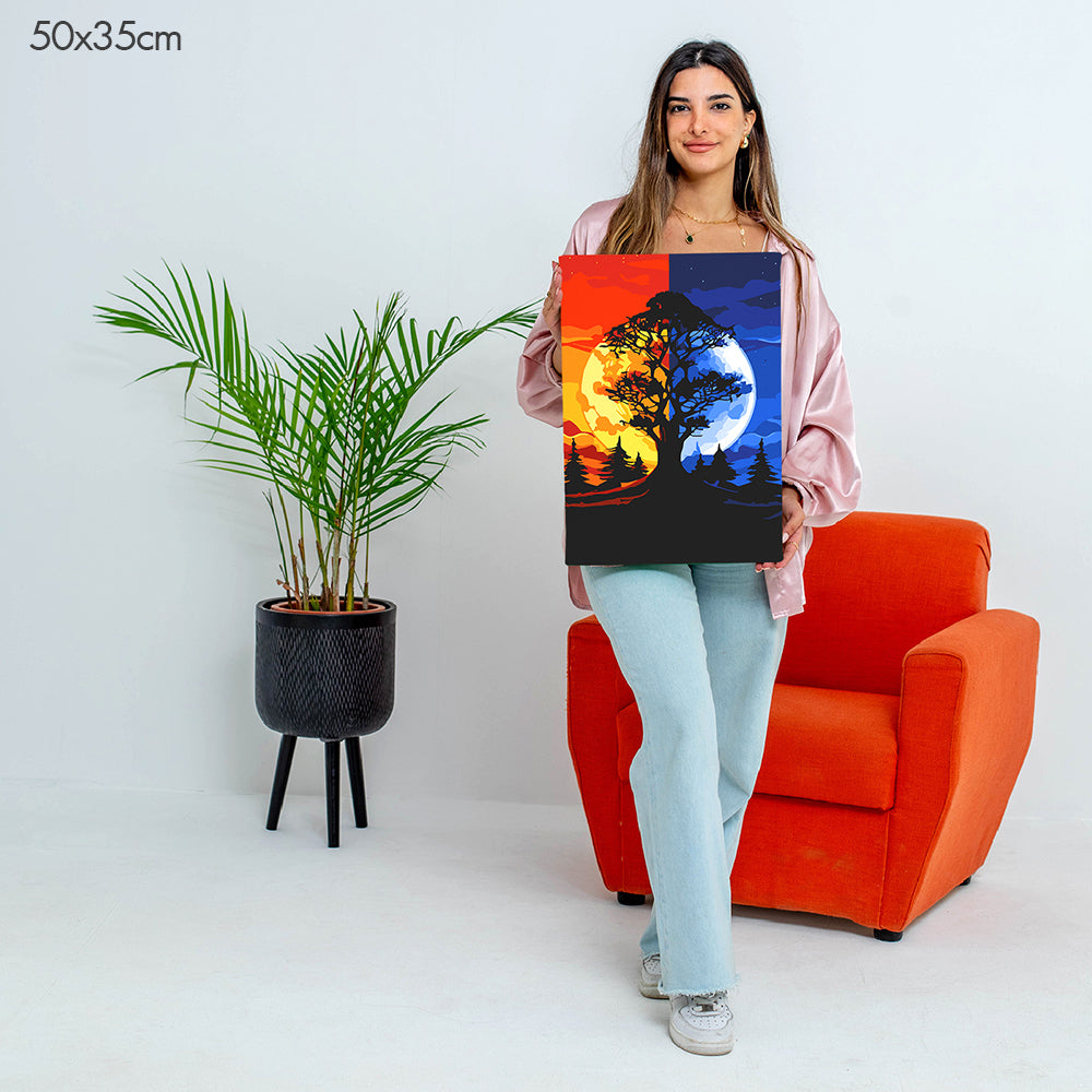 Day and Night Harmony - Paint By Numbers Kit