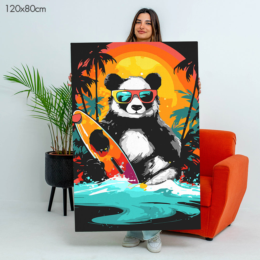 Panda on the Coast - Paint By Numbers Kit