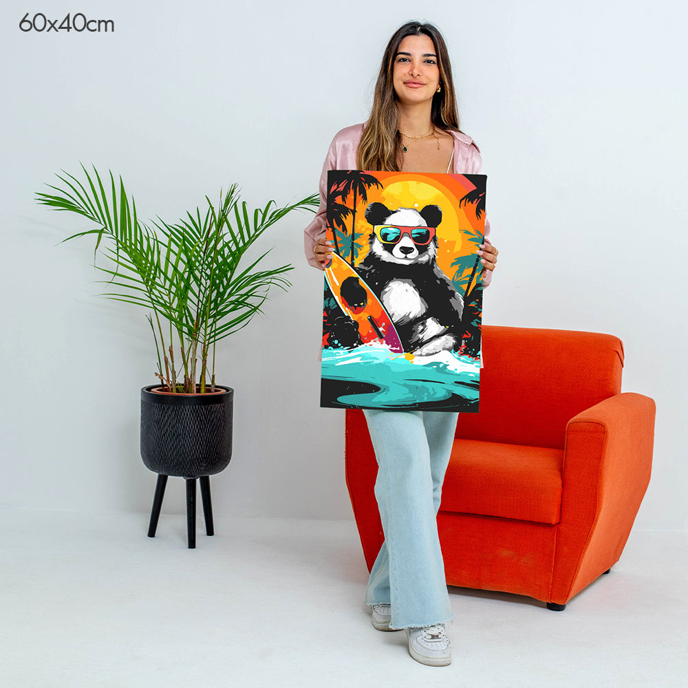 Panda on the Coast - Paint By Numbers Kit