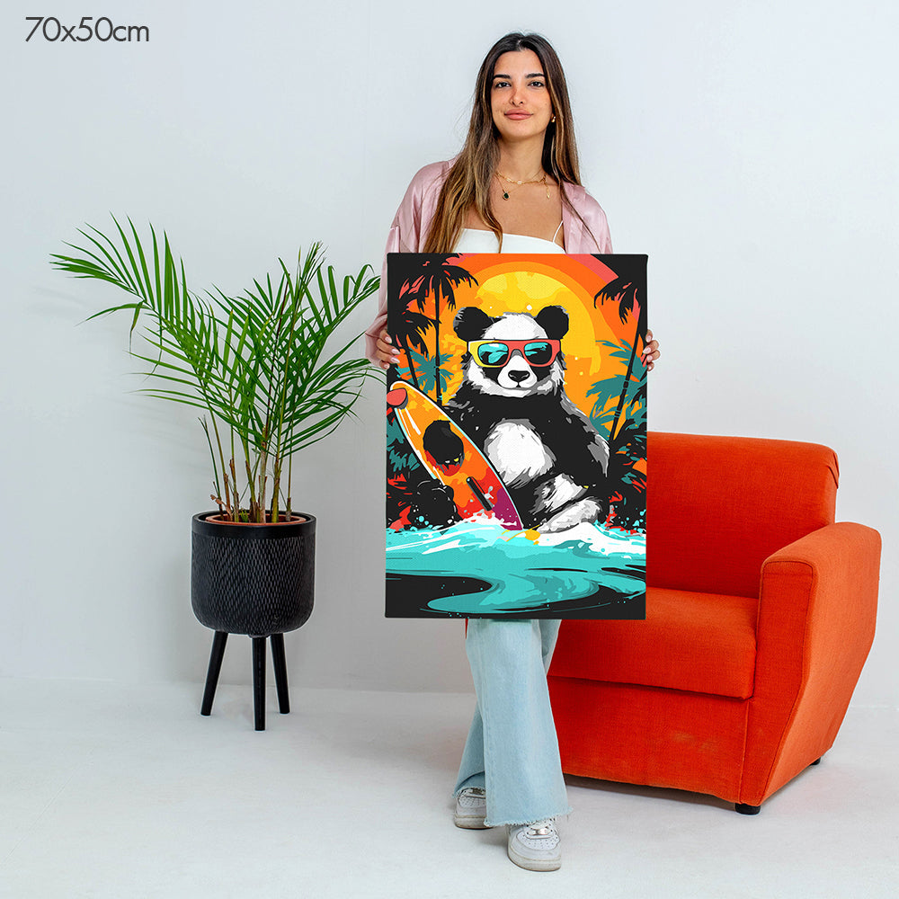 Panda on the Coast - Paint By Numbers Kit