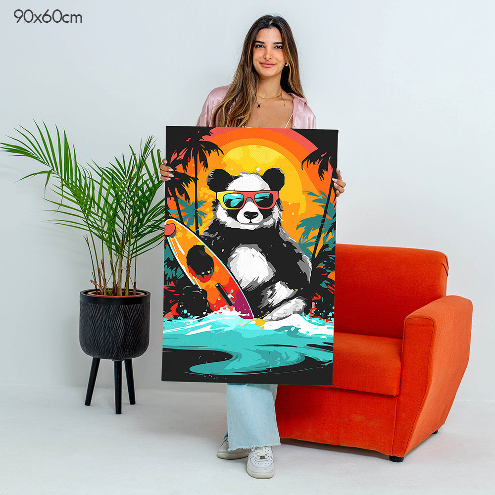 Panda on the Coast - Paint By Numbers Kit