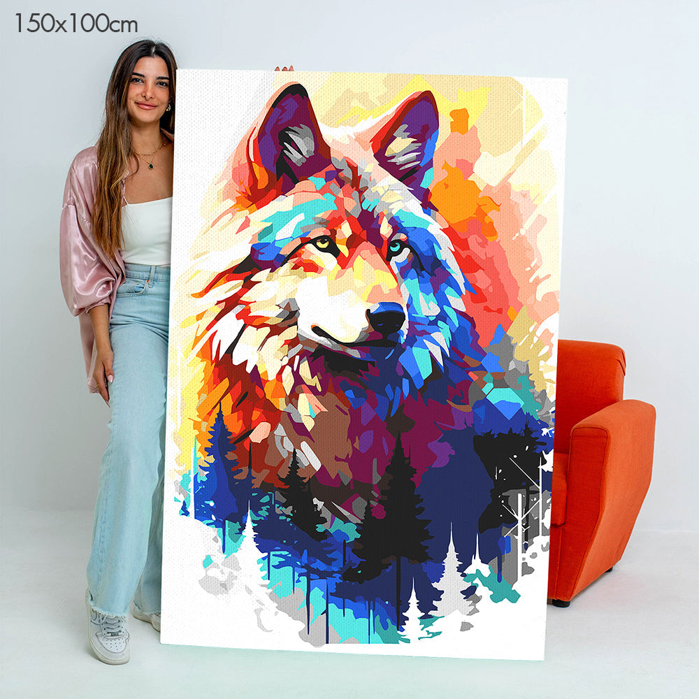 Majestic Wolf - Paint By Numbers Kit