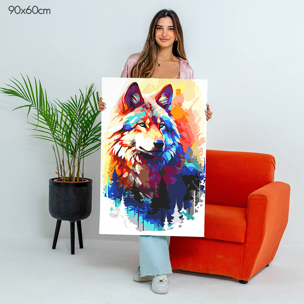 Majestic Wolf - Paint By Numbers Kit