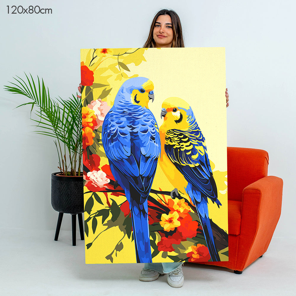 Blooming Branch Birdies - Paint By Numbers Kit