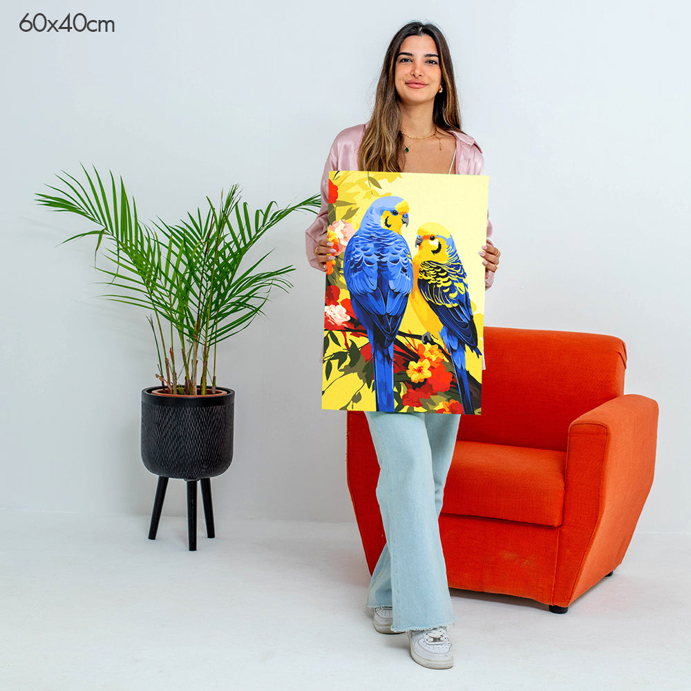 Blooming Branch Birdies - Paint By Numbers Kit