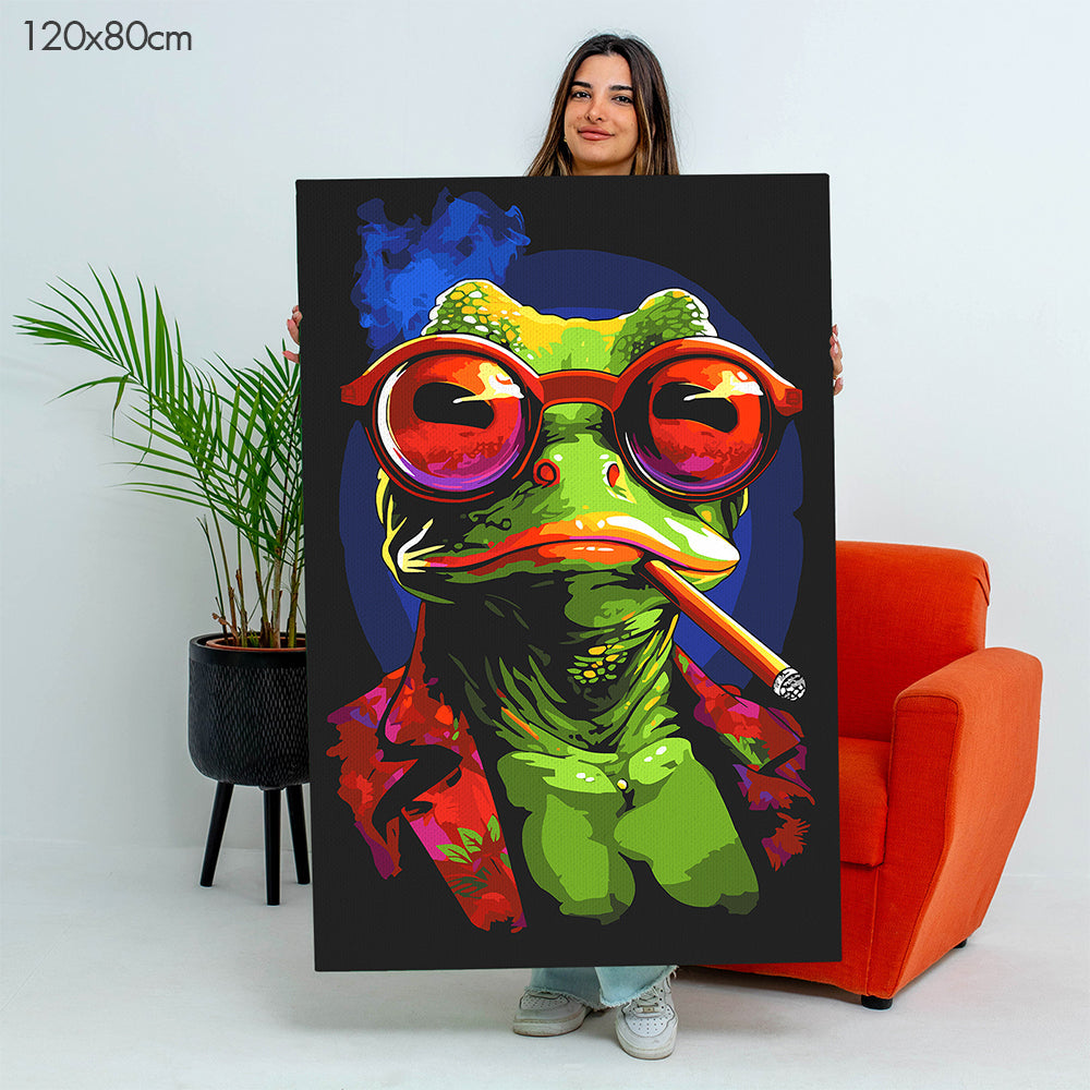 Relaxed Frog - Paint By Numbers Kit