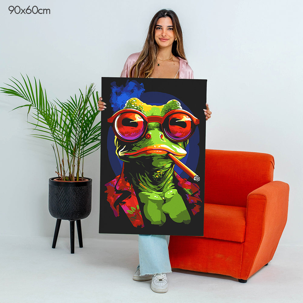 Relaxed Frog - Paint By Numbers Kit