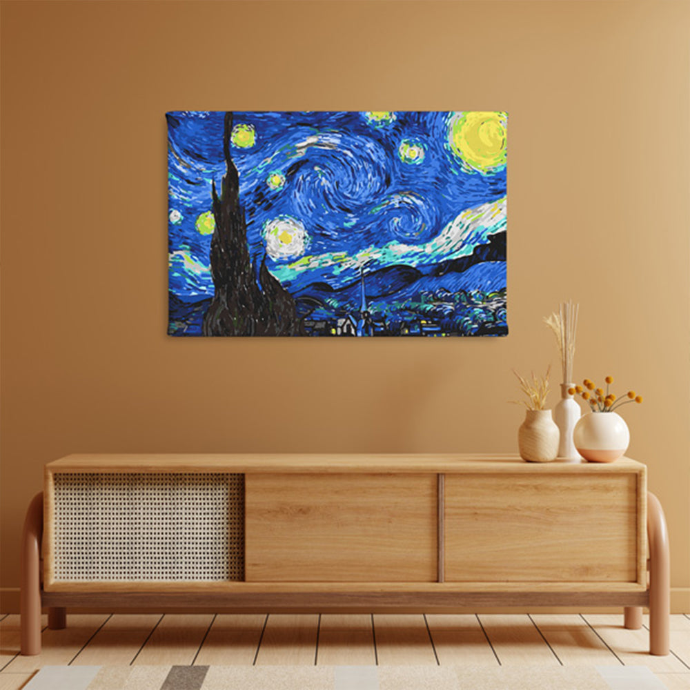 Starry Night by Vincent Van Gogh - Paint by Numbers Kit