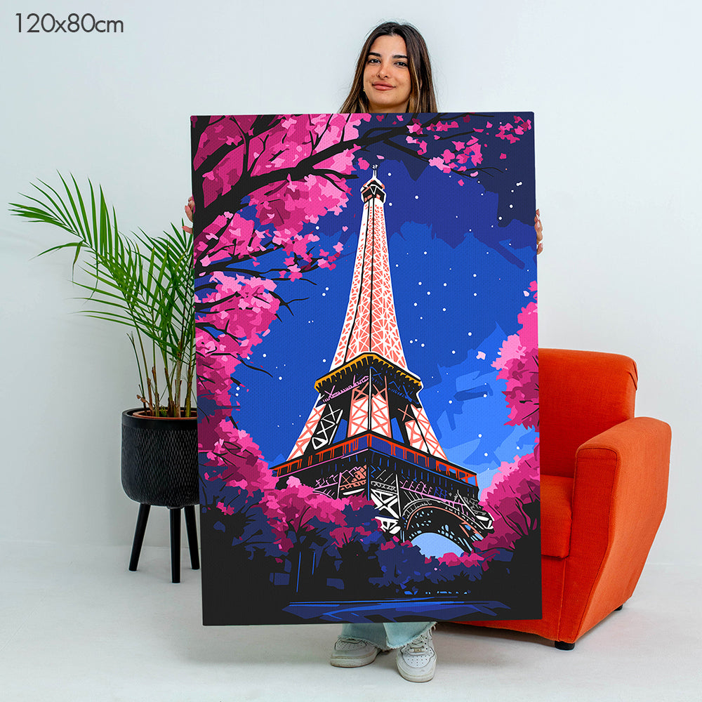 Eiffel Tower at Night - Paint By Numbers Kit