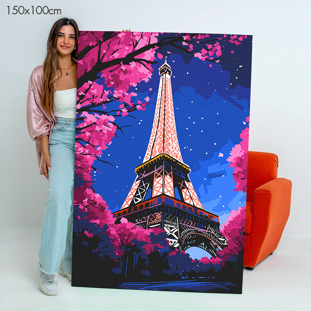 Eiffel Tower at Night - Paint By Numbers Kit
