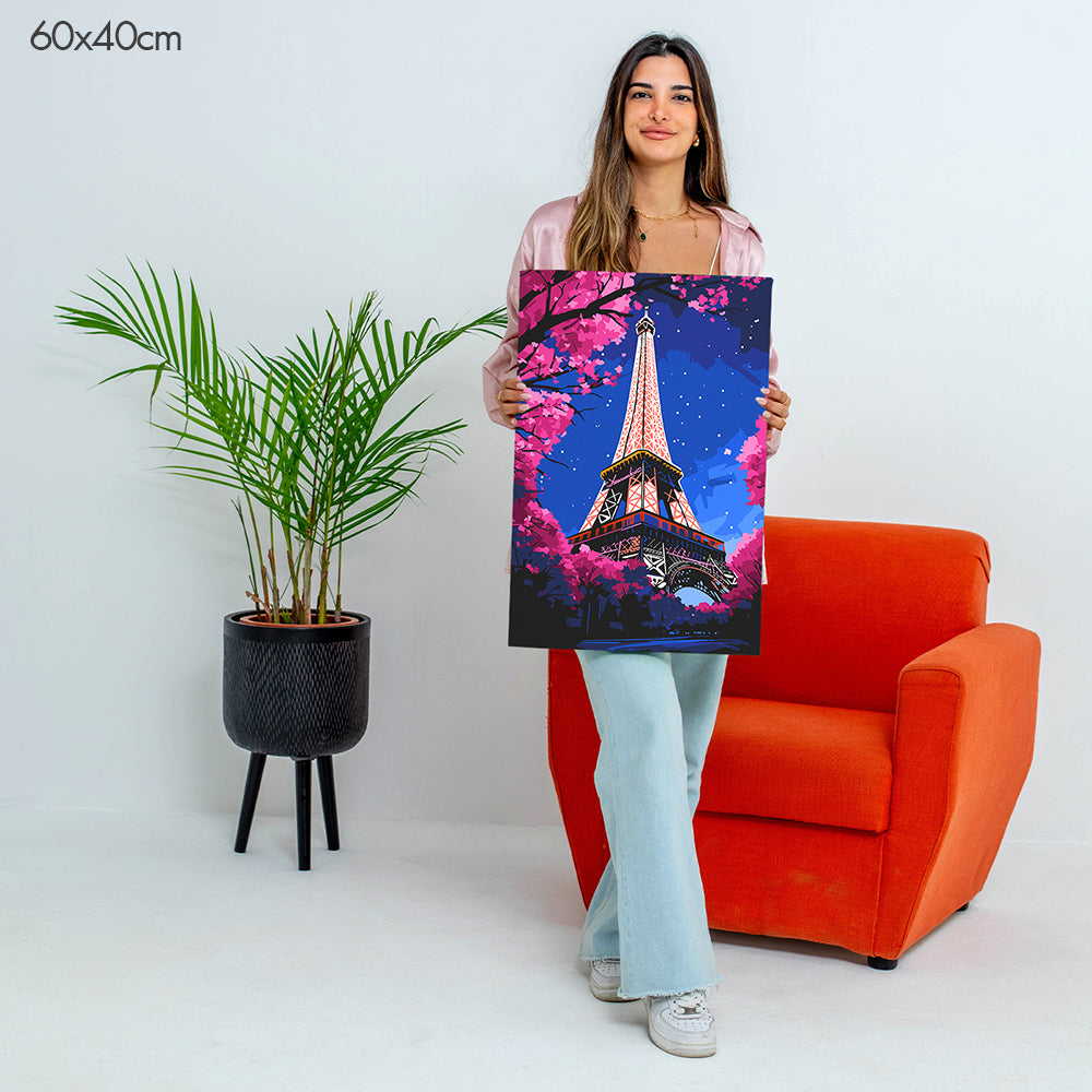 Eiffel Tower at Night - Paint By Numbers Kit