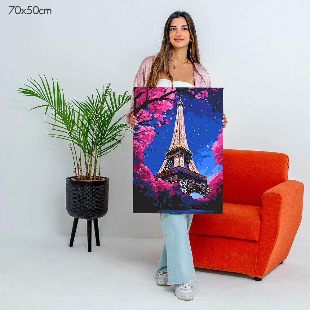 Eiffel Tower at Night - Paint By Numbers Kit