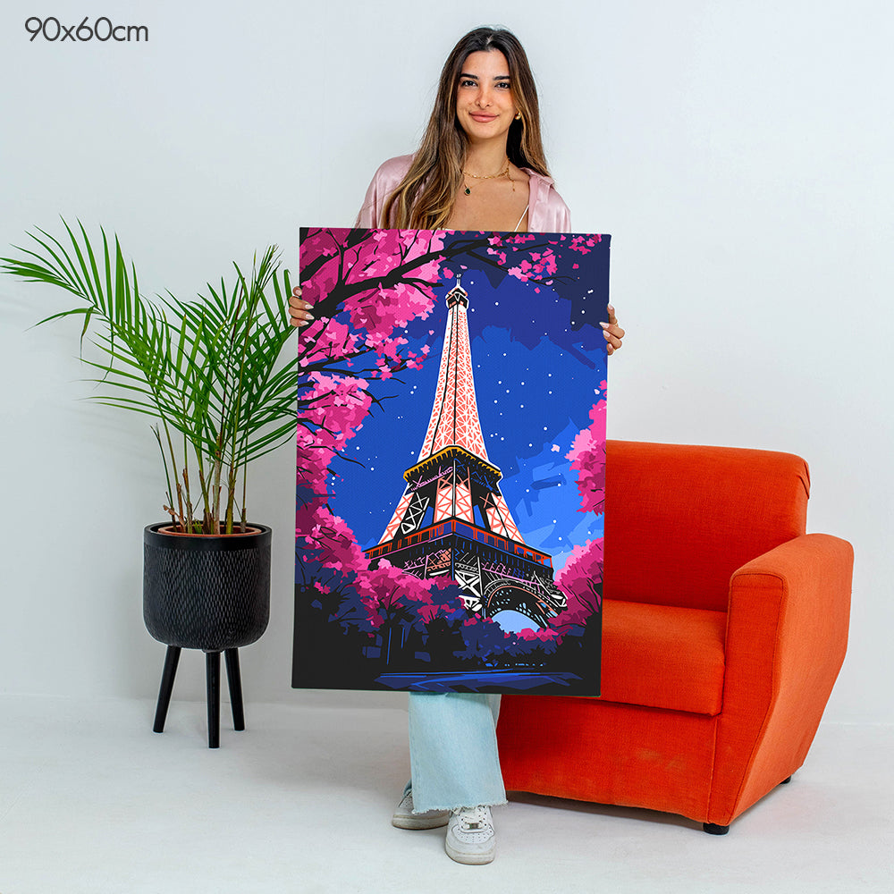 Eiffel Tower at Night - Paint By Numbers Kit