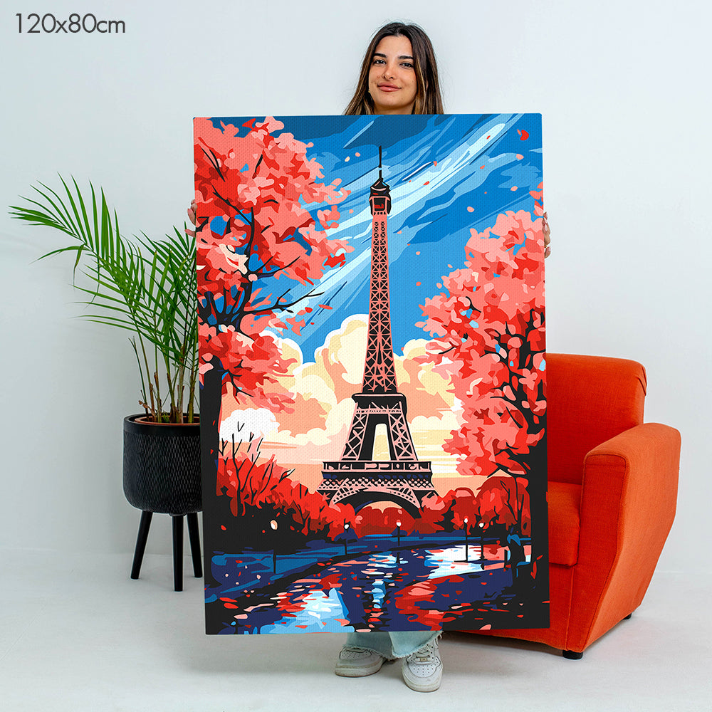 Eiffel Tower Blossom - Paint By Numbers Kit