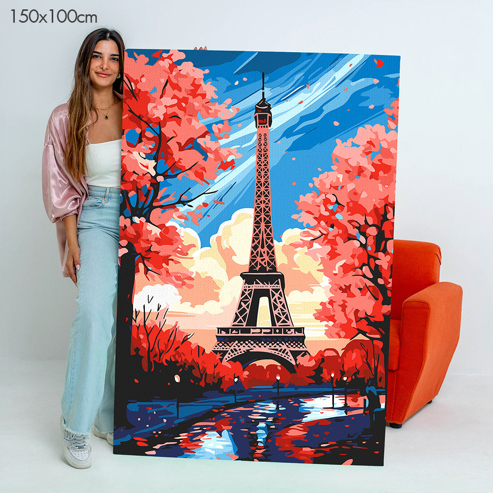 Eiffel Tower Blossom - Paint By Numbers Kit