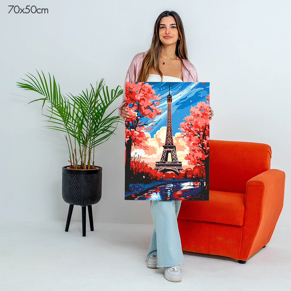 Eiffel Tower Blossom - Paint By Numbers Kit