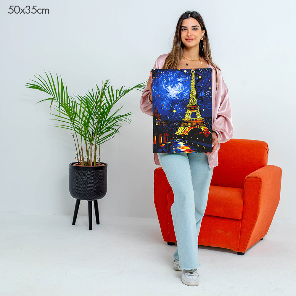 Starry Eiffel Tower - Paint By Numbers Kit