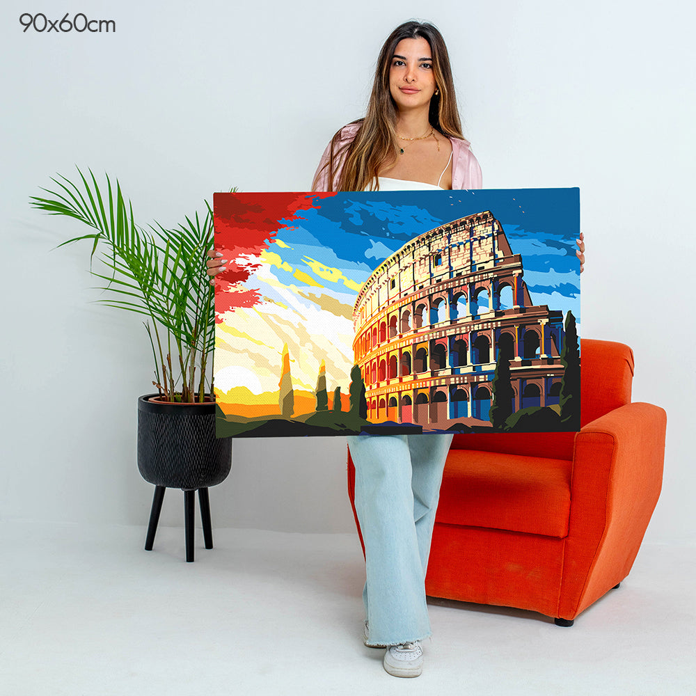 كولوسيوم روما عند المساء - مجموعة الرسم حسب الأرقام