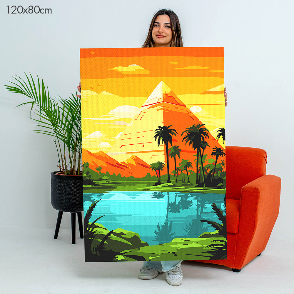 أهرامات مصر - مجموعة الرسم حسب الأرقام