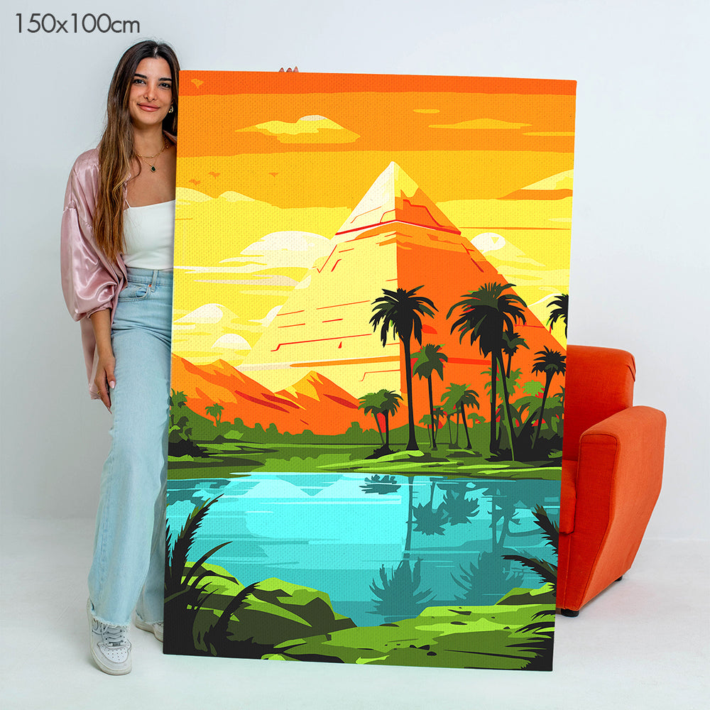 أهرامات مصر - مجموعة الرسم حسب الأرقام