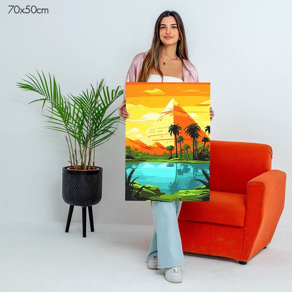 أهرامات مصر - مجموعة الرسم حسب الأرقام