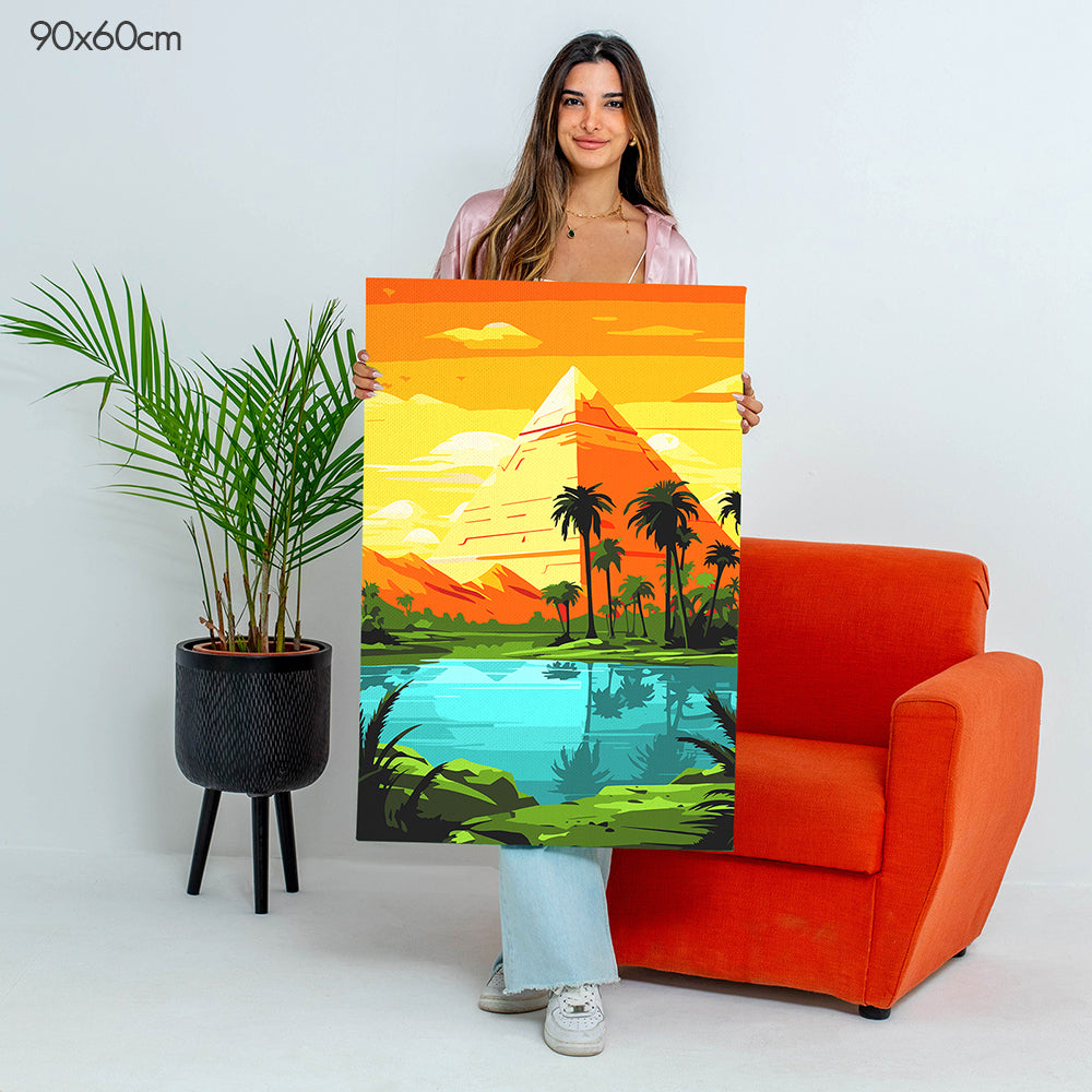أهرامات مصر - مجموعة الرسم حسب الأرقام