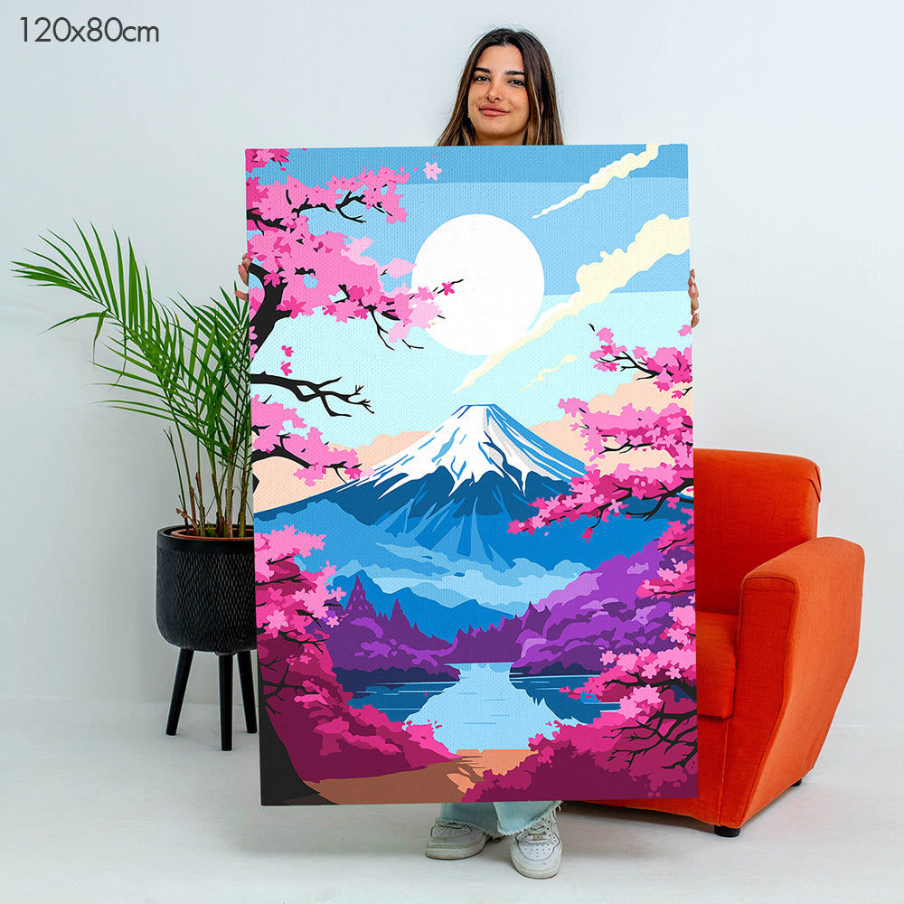 Blooming Mount Fuji - Paint By Numbers Kit
