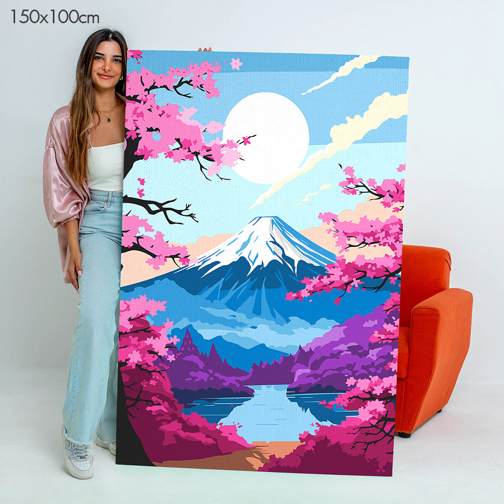 Blooming Mount Fuji - Paint By Numbers Kit