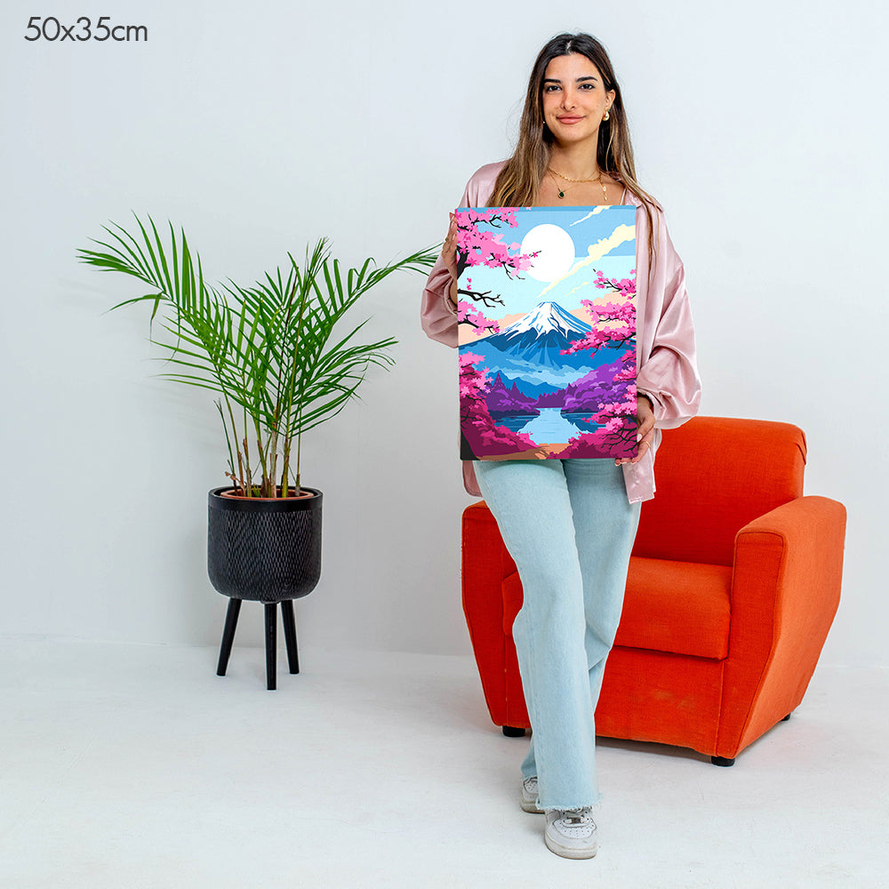 Blooming Mount Fuji - Paint By Numbers Kit