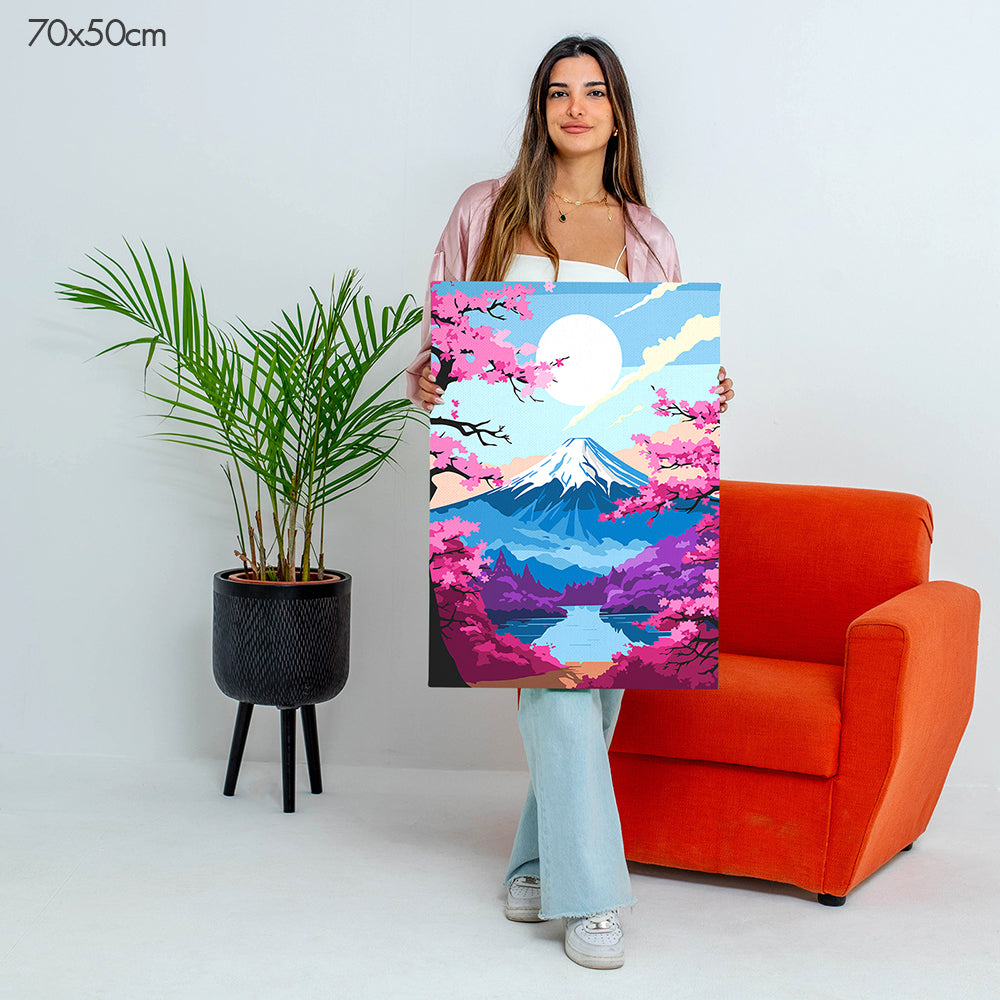 Blooming Mount Fuji - Paint By Numbers Kit