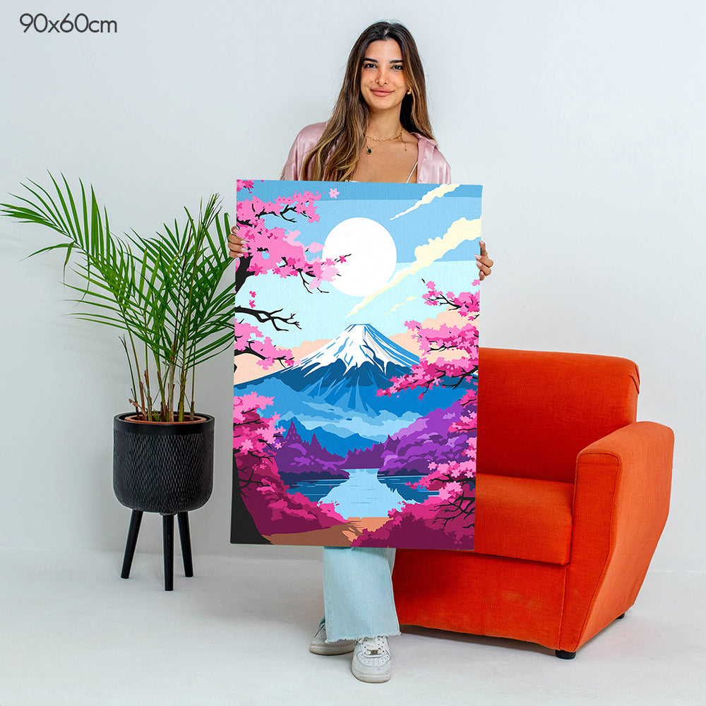 Blooming Mount Fuji - Paint By Numbers Kit