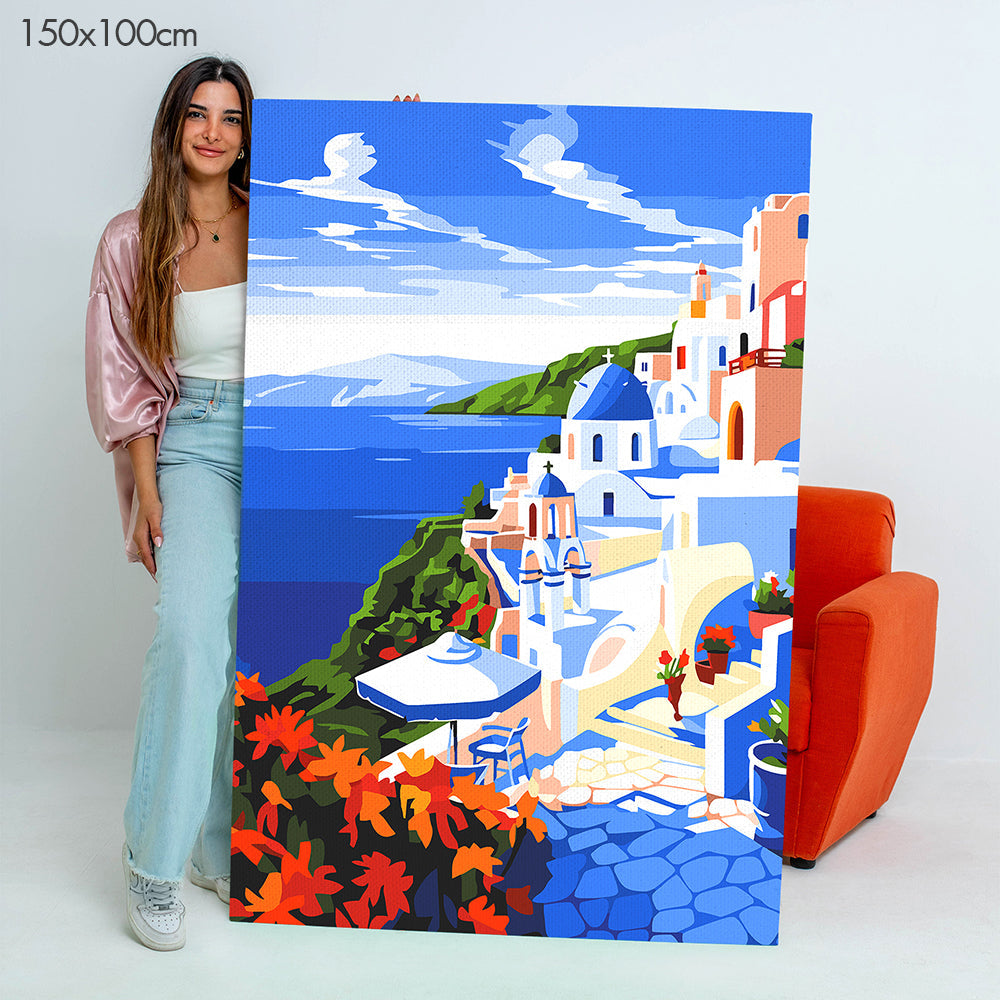 Santorini of Greece - Paint By Numbers Kit