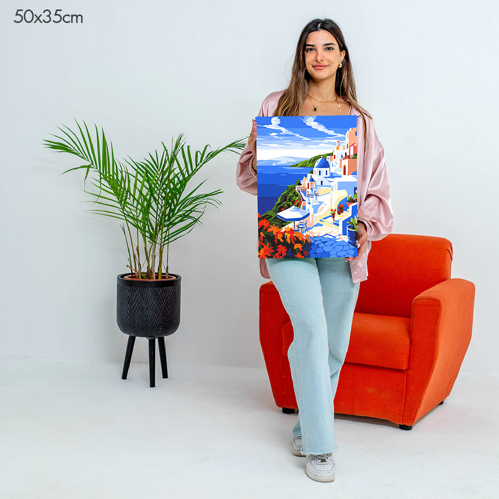 Santorini of Greece - Paint By Numbers Kit