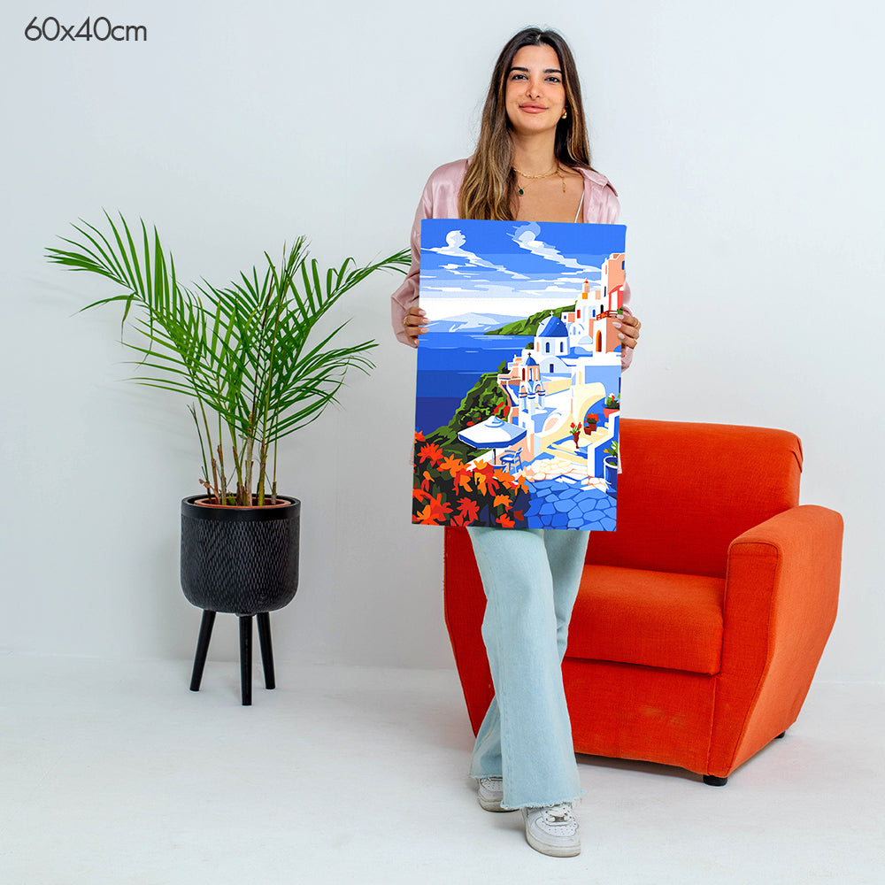Santorini of Greece - Paint By Numbers Kit